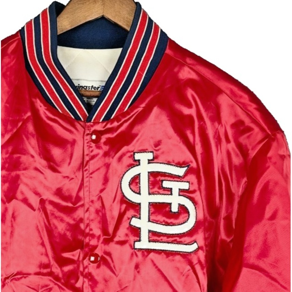 Vintage Swingster St Louis Cardinals Satin Bomber Jacket Mens XL USA Made MLB